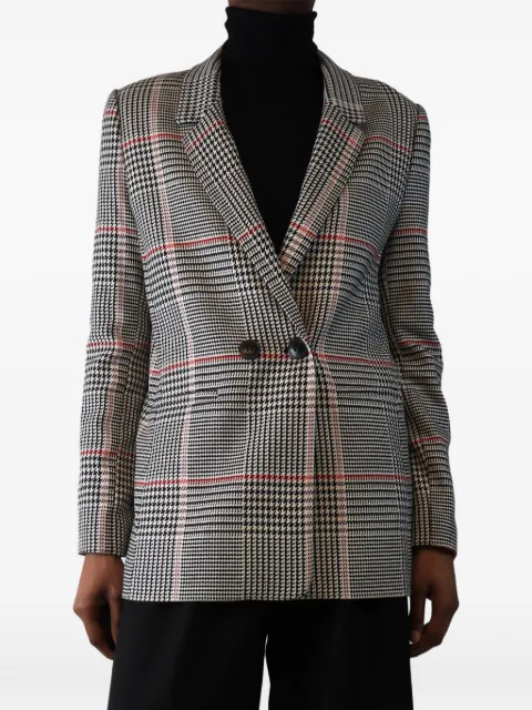 ANINE BING notched-lapel blazer Black BLACKANDWHITEHOUNDSTOOTHJACKET