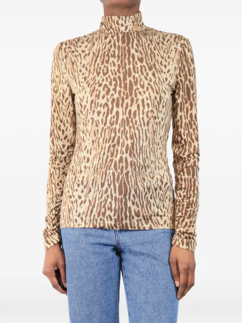 ZIMMERMANN leopard-print high-neck top Neutrals BROWNLEOPARDPRINTTOP