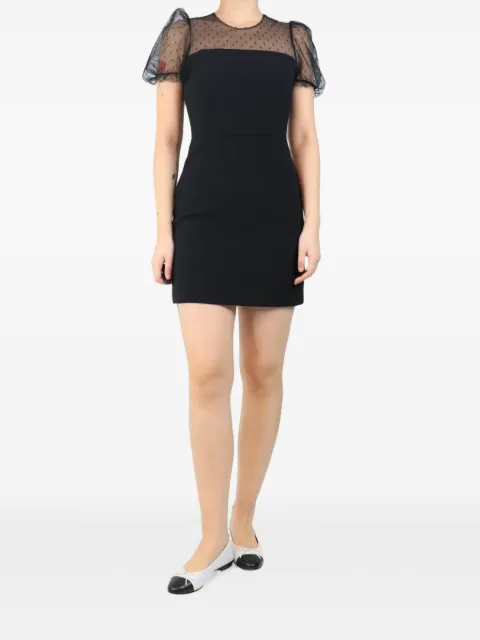 Red Valentino Vintage net-sleeve mini dress Black BLACKNETSLEEVEMINIDRESS