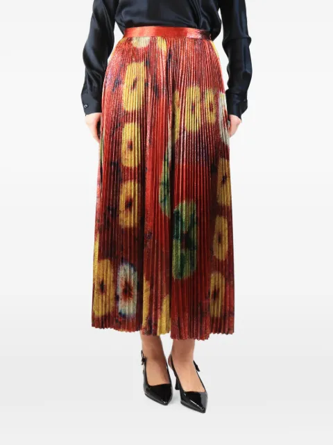Ulla Johnson pleated midi skirt Red MULTICOLOURPLEATEDMIDISKIRT