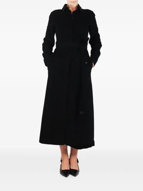 'S Max Mara belted corduroy shirt maxi dress Black BLACKBELTEDCORDUROYSHIRTDRESS