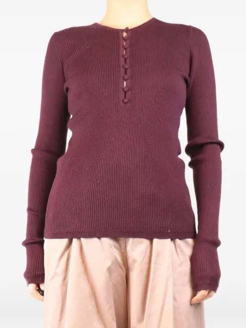 Gabriela Hearst ribbed-knit sweater Purple AUBERGINEKNITTOP