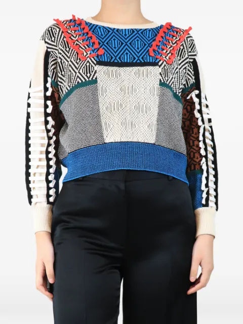 Toga abstract-knit sweater Neutrals ABSTRACTKNITJUMPER