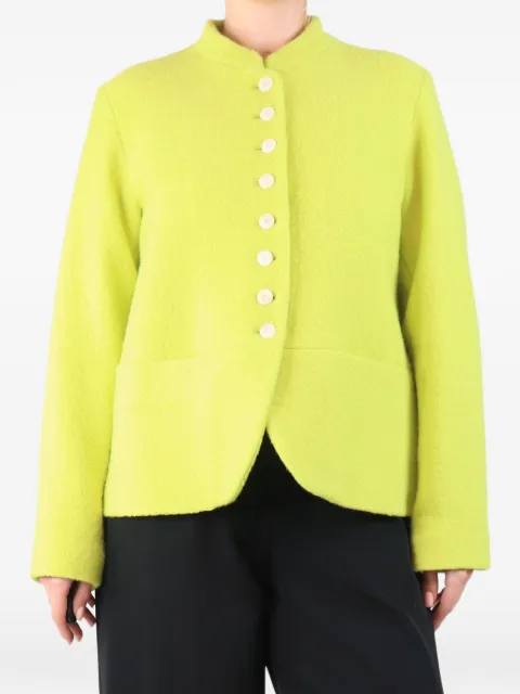École De Curiosités boiled wool jacket Green NEONYELLOWBOILEDWOOLJACKET
