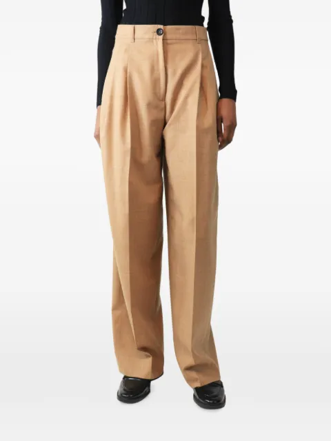 ME+EM pleat-front trousers Neutrals BISCUITPLEATFRONTTROUSERS