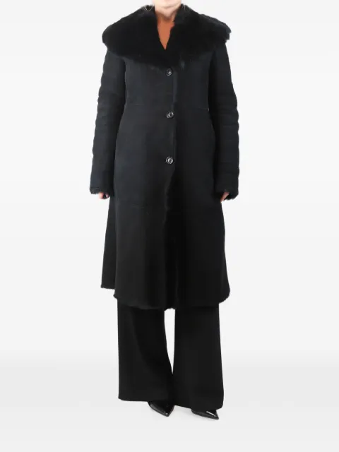 Fratelli Rossetti buttoned coat Black BLACKLAMBSKINCOAT