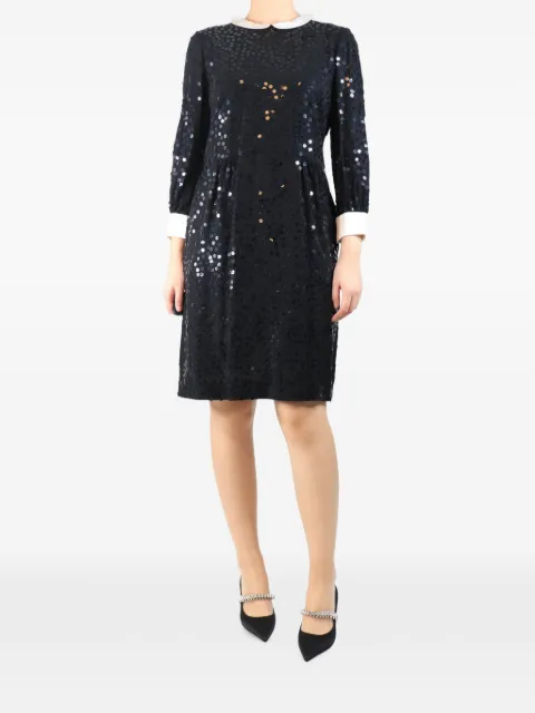 Saint Laurent Pre-Owned sequin-embellished mini dress Black BLACKSEQUINEMBELLISHEDMIDIDRESS