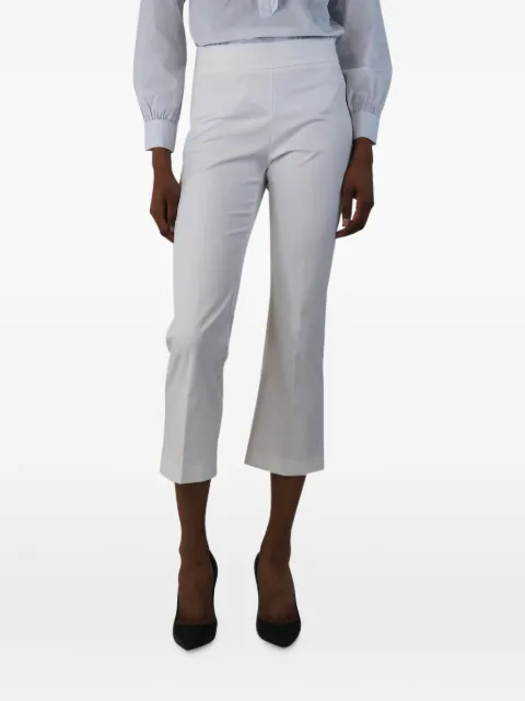 extreme cashmere mid-rise cropped trousers White WHITECROPPEDTROUSERS