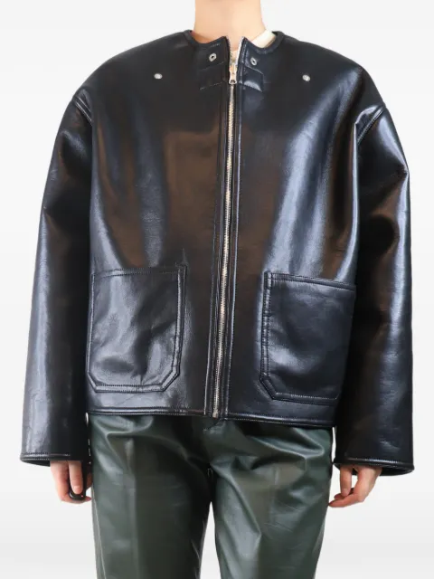 Nanushka reversible zip-fastening jacket Black BLACKREVERSIBLEVEGANLEATHERJACKET