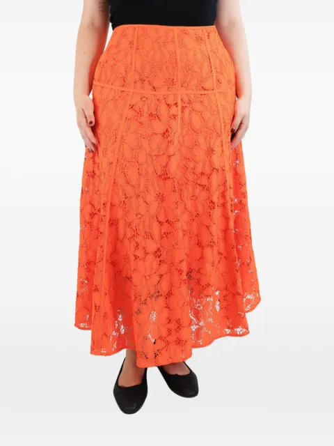 ME+EM floral-lace maxi skirt Orange ORANGEFLORALLACEMIDISKIRT