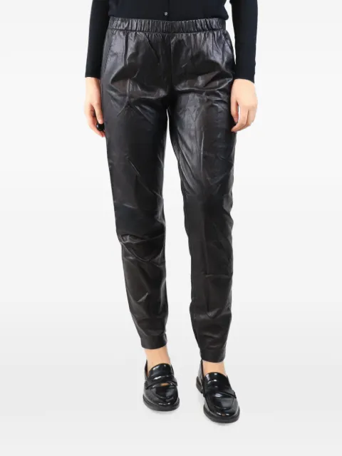 Vince elasticated-waist leather trousers Black BLACKLEATHERTROUSERS