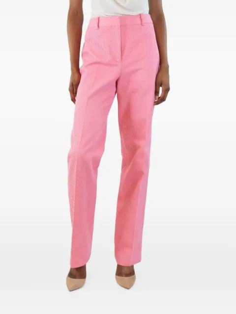 Victoria Beckham corduroy-texture straight-leg trousers Pink PINKCORDUROYTROUSERS