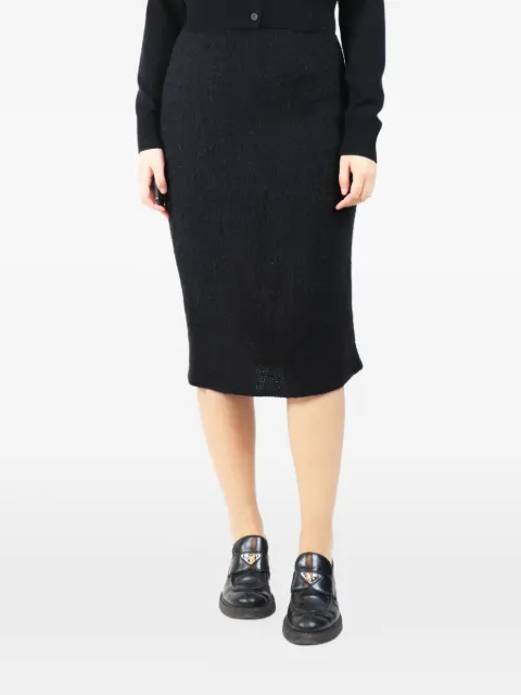 CHANEL Pre-Owned wool-blend midi skirt Black BLACKWOOLBLENDMIDISKIRT
