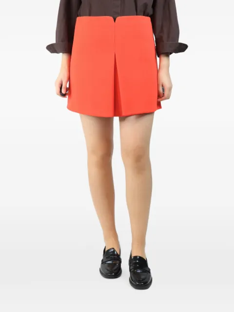 Versace Pre-Owned inverted-pleat mini skirt Orange REDMINISKIRT