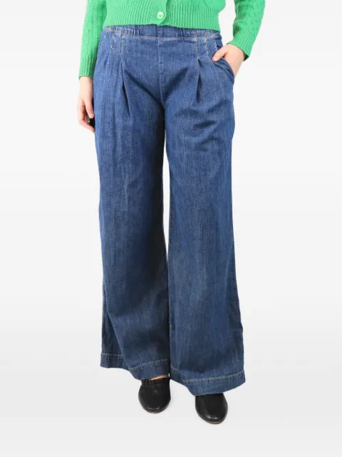 James Perse pleated pocket jeans Blue BLUEDENIMWIDELEGTROUSERS