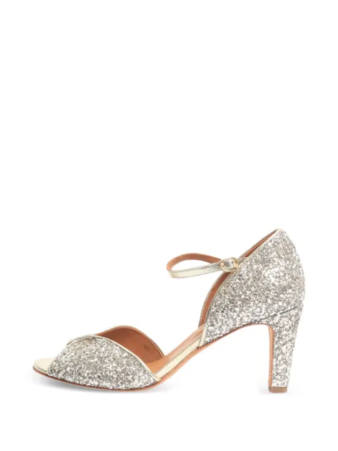 Bobbies sequin-embellished sandals Silver SILVERSEQUINPEEPTOEHEELS