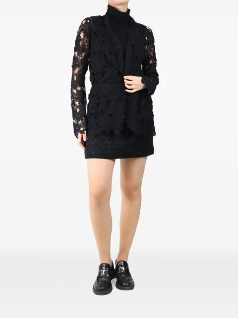 Giorgio Armani Pre-Owned floral-lace top Black BLACKFLORALLACETOP