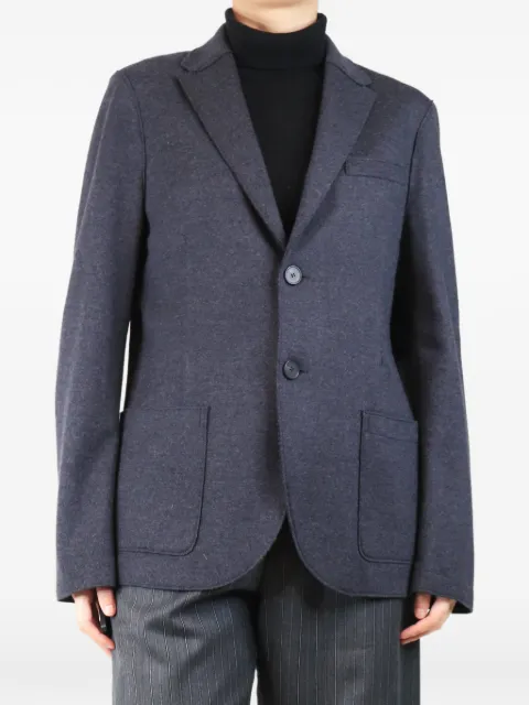 Harris Wharf London notched-lapel single-breasted blazer Grey DARKGREYWOOLJACKET