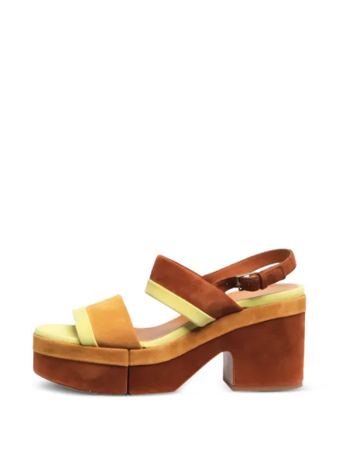 Clergerie suede platform sandals Brown BROWNSUEDEPLATFORMSANDALHEELS