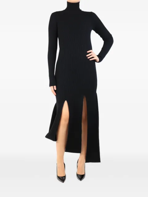 Bottega Veneta Pre-Owned ribbed high-neck dress Black BLACKRIBBEDHIGHNECKMIDIDRESS