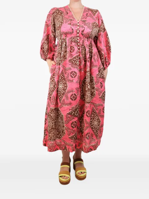 ZIMMERMANN printed V-neck maxi dress Pink PINKANDBROWNPRINTEDMAXIDRESS