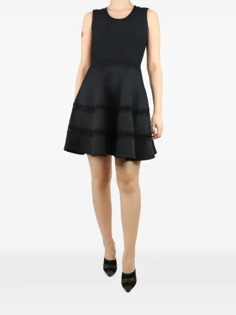Carven Vintage ribbed sleeveless mini dress Black BLACKSLEEVELESSRIBBEDMIDIDRESS