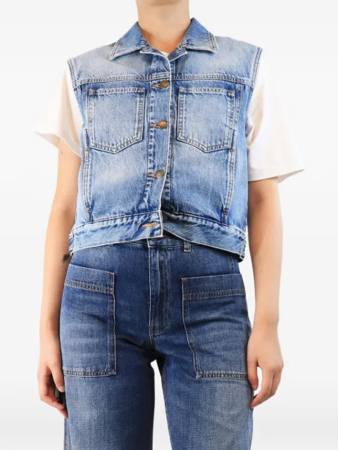 ME+EM button-up denim vest Blue BLUEDENIMVEST