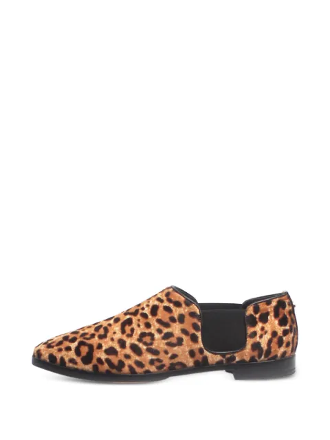 Jimmy Choo Pre-Owned animal-print boots Neutrals BROWNANIMALPRINTPONYHAIRFLATSHOES