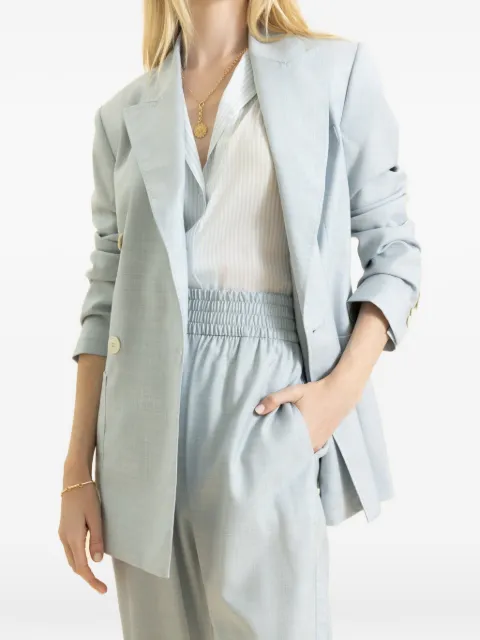 Eleventy bib-detail single-breasted blazer Blue M80GIAI09TES0M276130