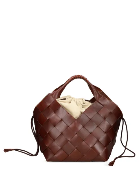 DRAGON DIFFUSION Botteghe woven leather bucket bag Brown 8108