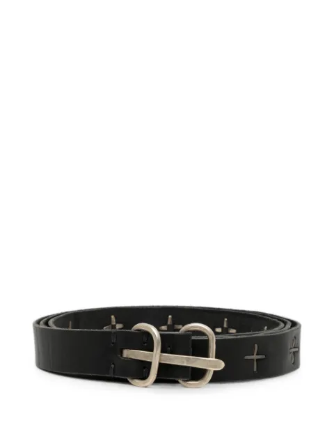 Ma+ cross-embellished leather belt Black EL2CGR30