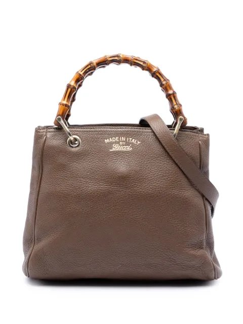 Gucci Pre-Owned 2016-2026 Small Calfskin Bamboo Shopper satchel Brown R2YK298UXYFOCSYI