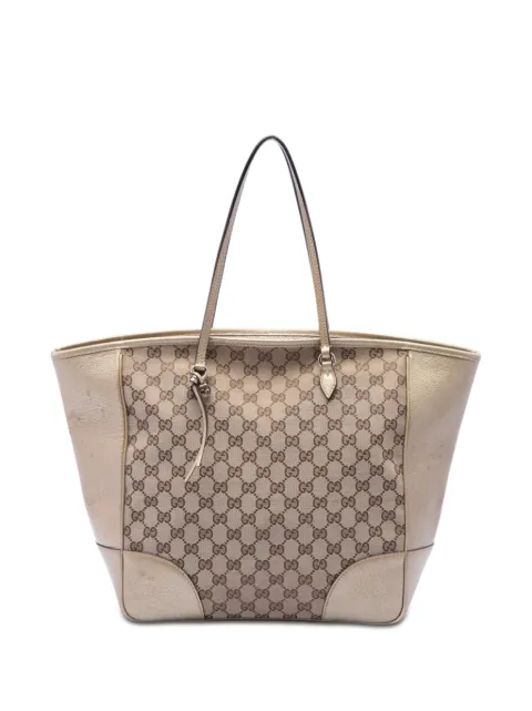 Gucci Pre-Owned 2016-2026 GG Canvas and Leather Bree tote bag Neutrals L4BJRWAHEZCDE6FK