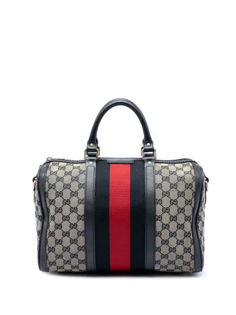 Gucci Pre-Owned 2016-2026 Medium GG Canvas Web Joy Boston Bag satchel Neutrals G5UM8N4Y6KAZR9JW