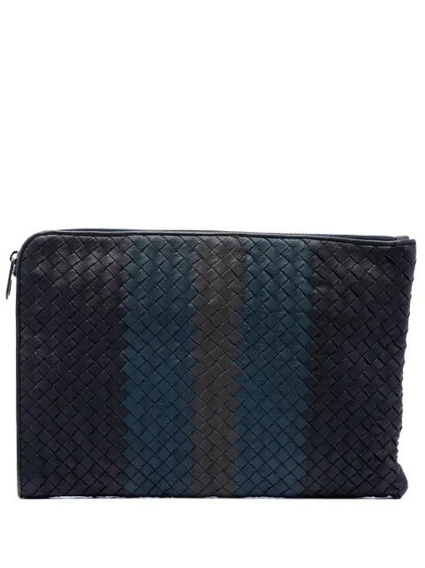 Bottega Veneta Pre-Owned 2012-2026 Tricolor Nappa Intrecciato clutch bag Black BW4RHX8OZJDP70B6