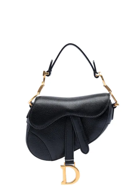 Christian Dior Pre-Owned 2021 Micro Goatskin Saddle Bag satchel Black 9K0BSKR7N5ETWCP9