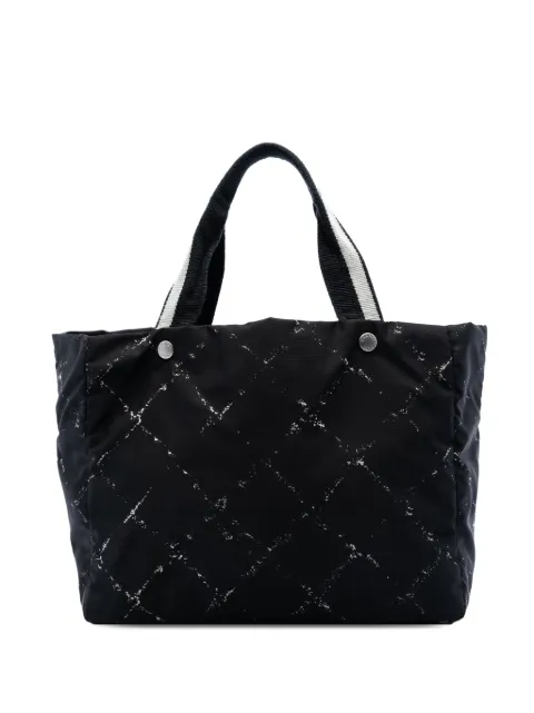CHANEL Pre-Owned 2000-2002 Old Travel Line Nylon tote bag Black 6FZZBROAAVB8BT3V
