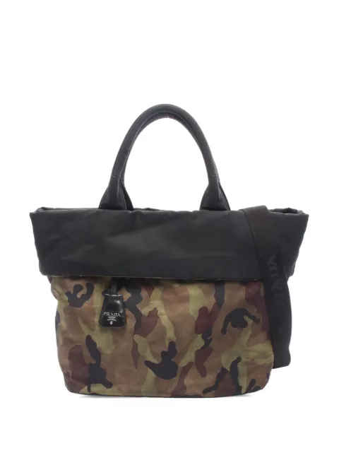 Prada Pre-Owned 2010-2026 Tessuto Camouflage tote bag Brown IJVT2FNJUT3X9U7F