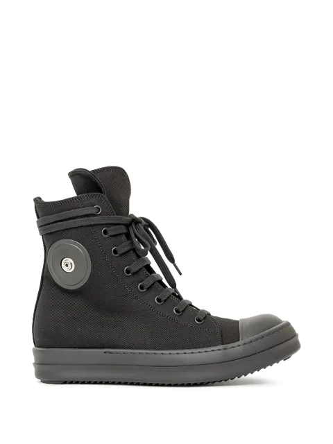 Rick Owens DRKSHDW lace-up canvas sneakers Black DS01F4800DOES5