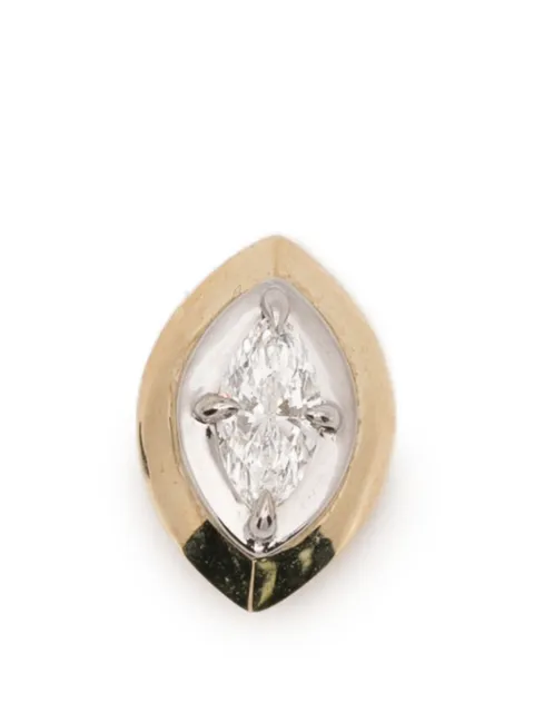 Rainbow K stud diamond earring Gold E131