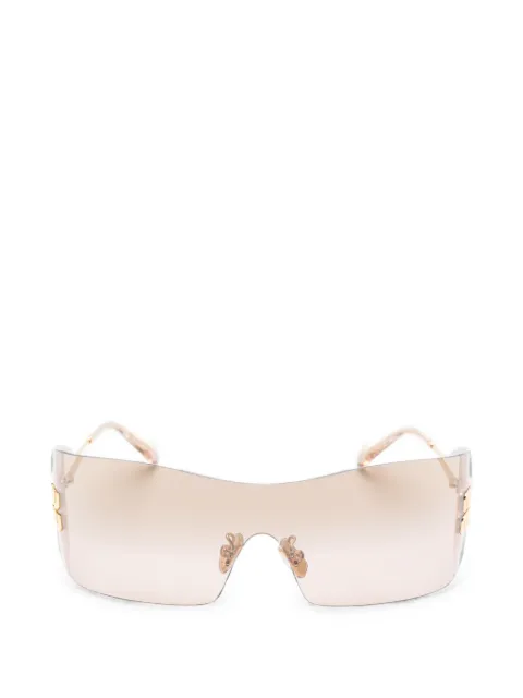 Miu Miu Eyewear logo-plaque sunglasses Gold SMUB53