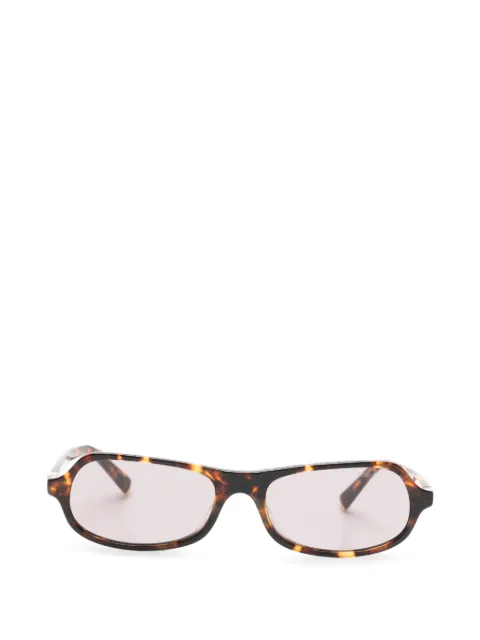 Miu Miu Eyewear tortoiseshell-effect rectangle-frame sunglasses Brown SMUB10