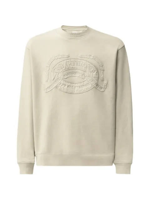 C.P. Company logo-embroidered sweatshirt Neutrals 21CMSS174A006453O120