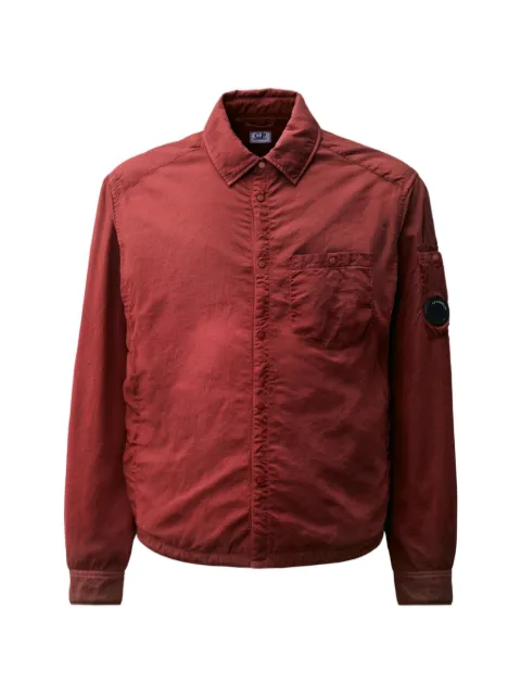 C.P. Company Chrome-R Lens padded button overshirt Red 21CMOS023A005904G592