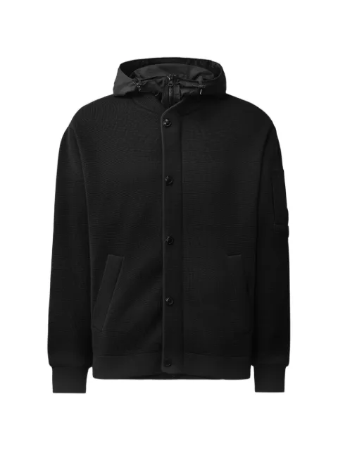 C.P. Company Goggle-detail button-up hoodie Black 21CMKN013A006390M999