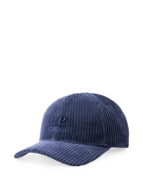 C.P. Company logo-embroidered corduroy baseball cap Blue 21CMAC245A110472A880