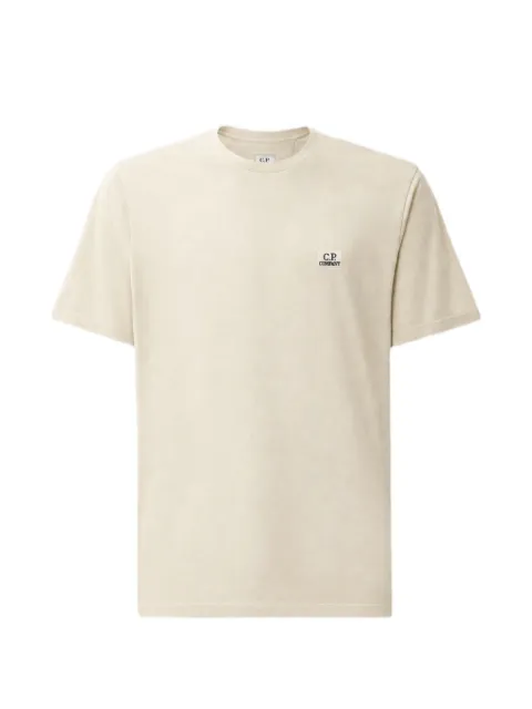 C.P. Company 30/1 jersey short sleeve logo patch T-shirt Neutrals 21CMTS726A005100W120