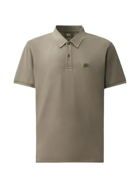 C.P. Company logo-patch polo shirt Green 21CMPL721A005263W356