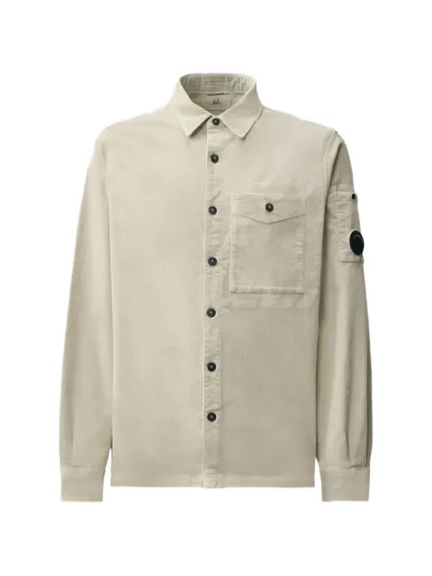C.P. Company Lens-detail chest-pocket shirt Neutrals 21CMSH147A006410O120