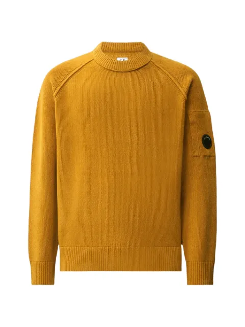 C.P. Company Lens-detail raglan-sleeve sweater Yellow 21CMKN196A005558G232
